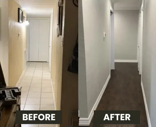 Before and after project showcase